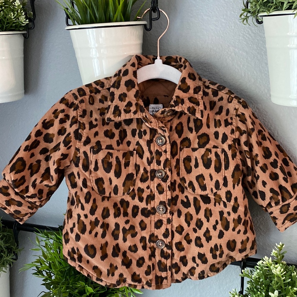 NWOT- Gap Leopard Shacket- 0-6 Months